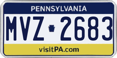 PA license plate MVZ2683