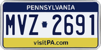 PA license plate MVZ2691