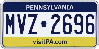 PA license plate MVZ2696