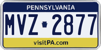 PA license plate MVZ2877