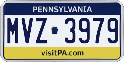 PA license plate MVZ3979