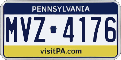 PA license plate MVZ4176
