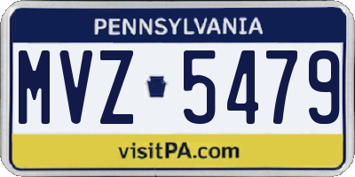PA license plate MVZ5479