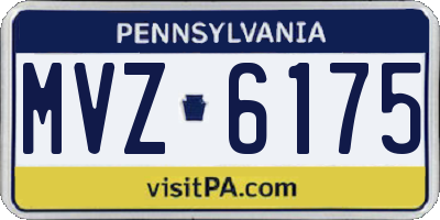 PA license plate MVZ6175
