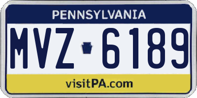 PA license plate MVZ6189