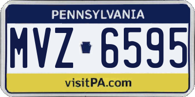 PA license plate MVZ6595