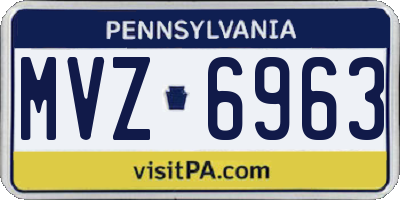 PA license plate MVZ6963
