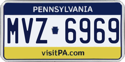 PA license plate MVZ6969