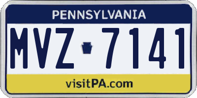 PA license plate MVZ7141