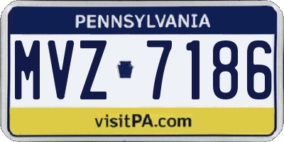 PA license plate MVZ7186