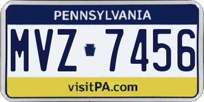 PA license plate MVZ7456