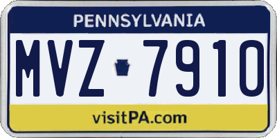 PA license plate MVZ7910