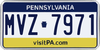 PA license plate MVZ7971