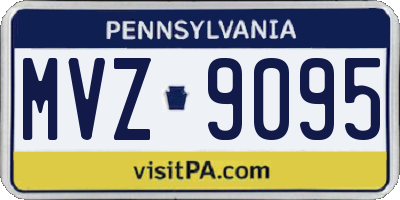 PA license plate MVZ9095