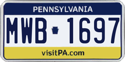 PA license plate MWB1697
