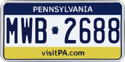 PA license plate MWB2688