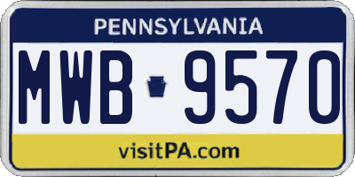 PA license plate MWB9570