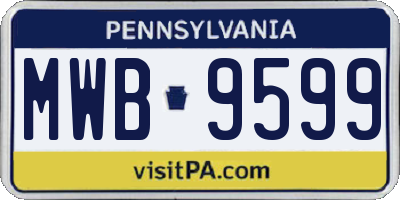 PA license plate MWB9599