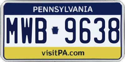 PA license plate MWB9638