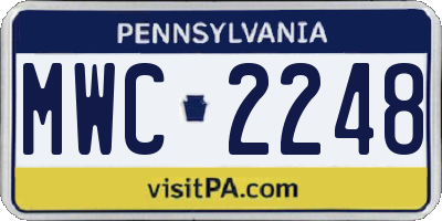 PA license plate MWC2248