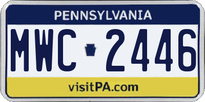 PA license plate MWC2446