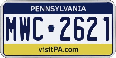 PA license plate MWC2621