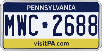 PA license plate MWC2688