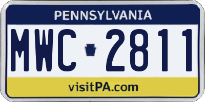 PA license plate MWC2811