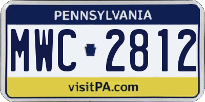 PA license plate MWC2812