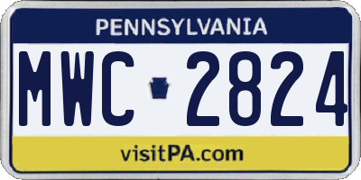 PA license plate MWC2824