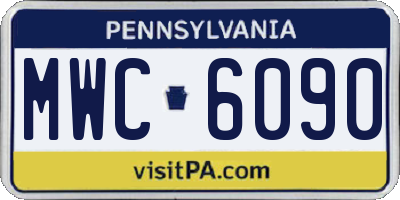 PA license plate MWC6090