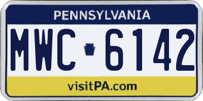 PA license plate MWC6142