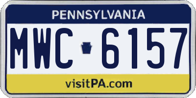 PA license plate MWC6157