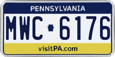 PA license plate MWC6176