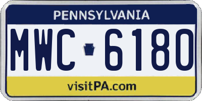 PA license plate MWC6180