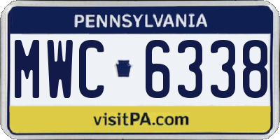 PA license plate MWC6338