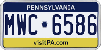 PA license plate MWC6586