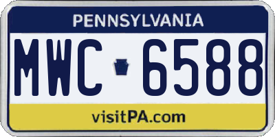 PA license plate MWC6588