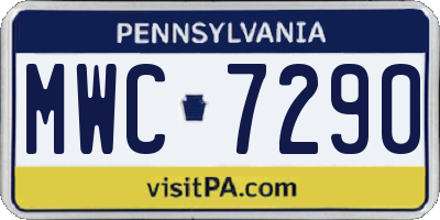 PA license plate MWC7290