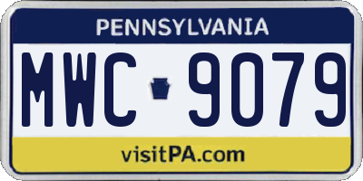 PA license plate MWC9079