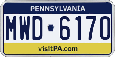 PA license plate MWD6170