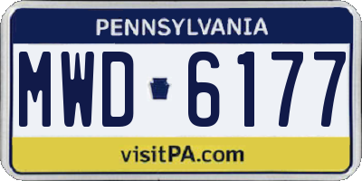 PA license plate MWD6177