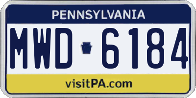 PA license plate MWD6184