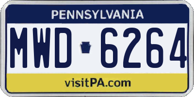 PA license plate MWD6264