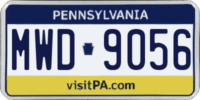 PA license plate MWD9056