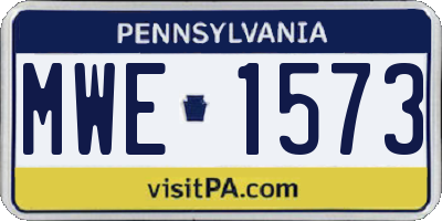 PA license plate MWE1573
