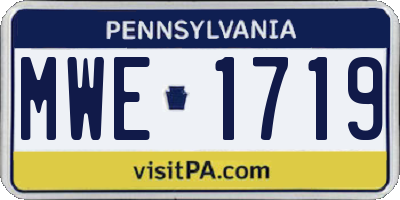 PA license plate MWE1719