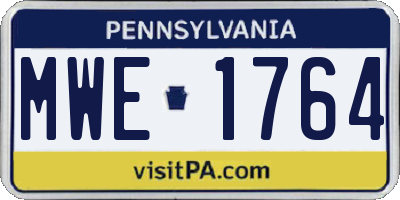 PA license plate MWE1764