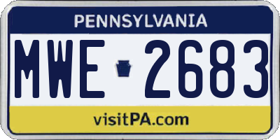 PA license plate MWE2683
