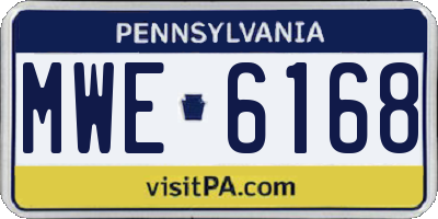 PA license plate MWE6168